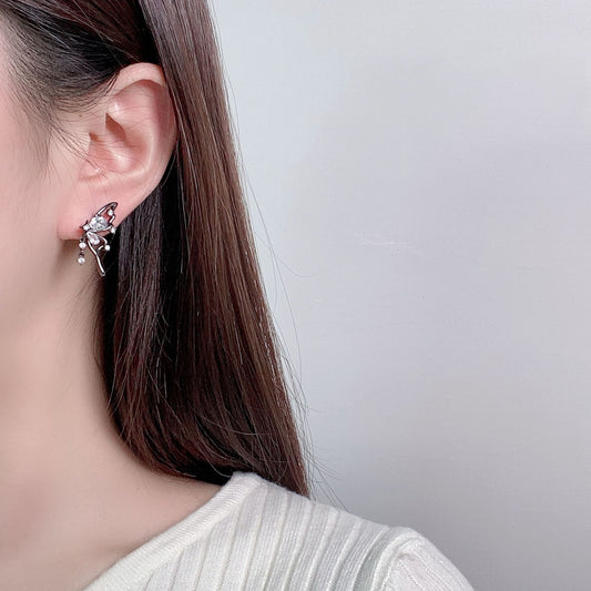 G&R Asymmetric Tassel Earrings for Women925Silver Needle