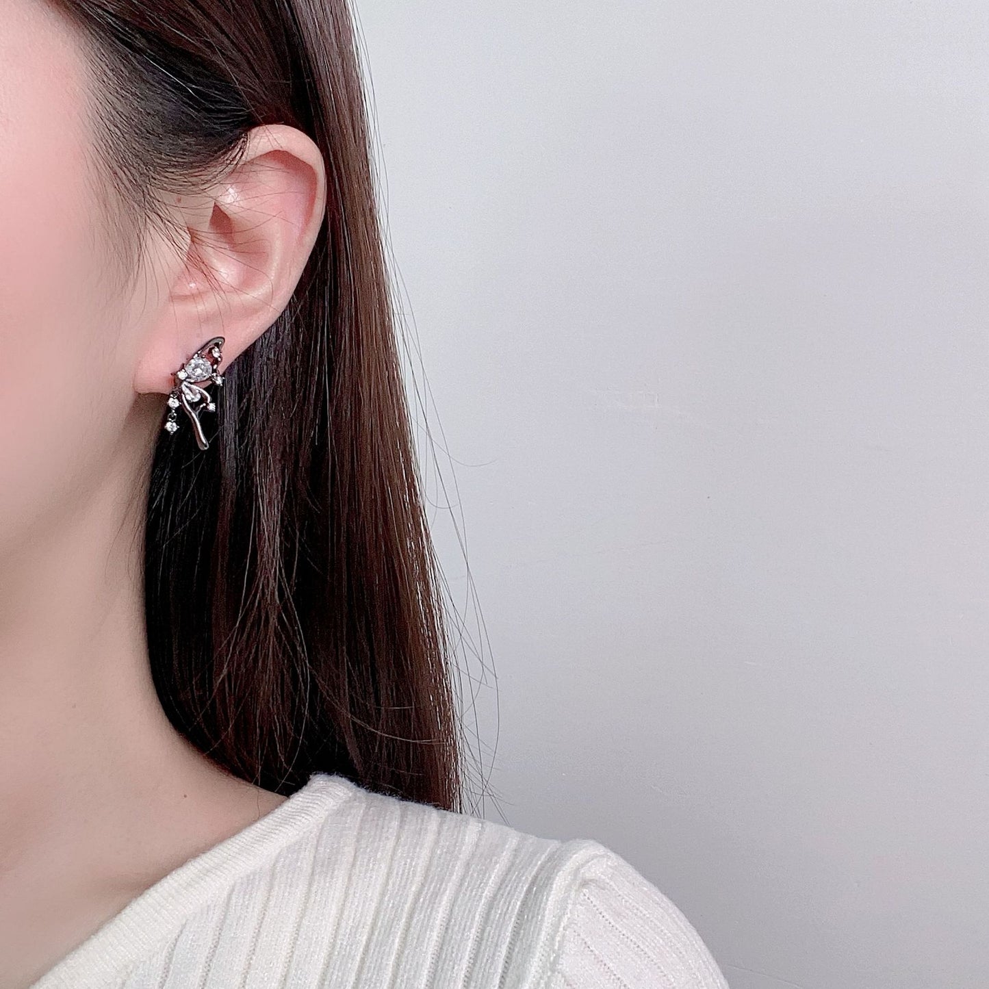 G&R Asymmetric Tassel Earrings for Women925Silver Needle