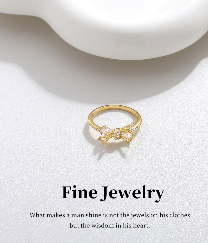 G&R Closed Ring Elegant Ring for Women Niche High-end925Silver Index Finger Ring