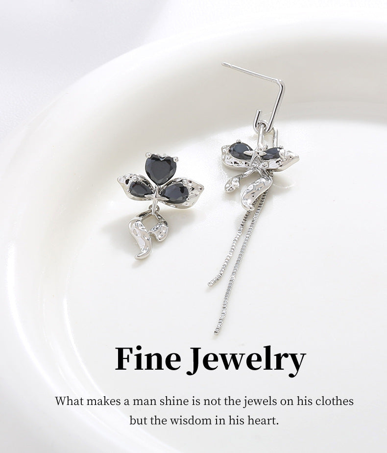 G&R Bow stud earrings925Silver Needle Earrings High-end Earrings for Women