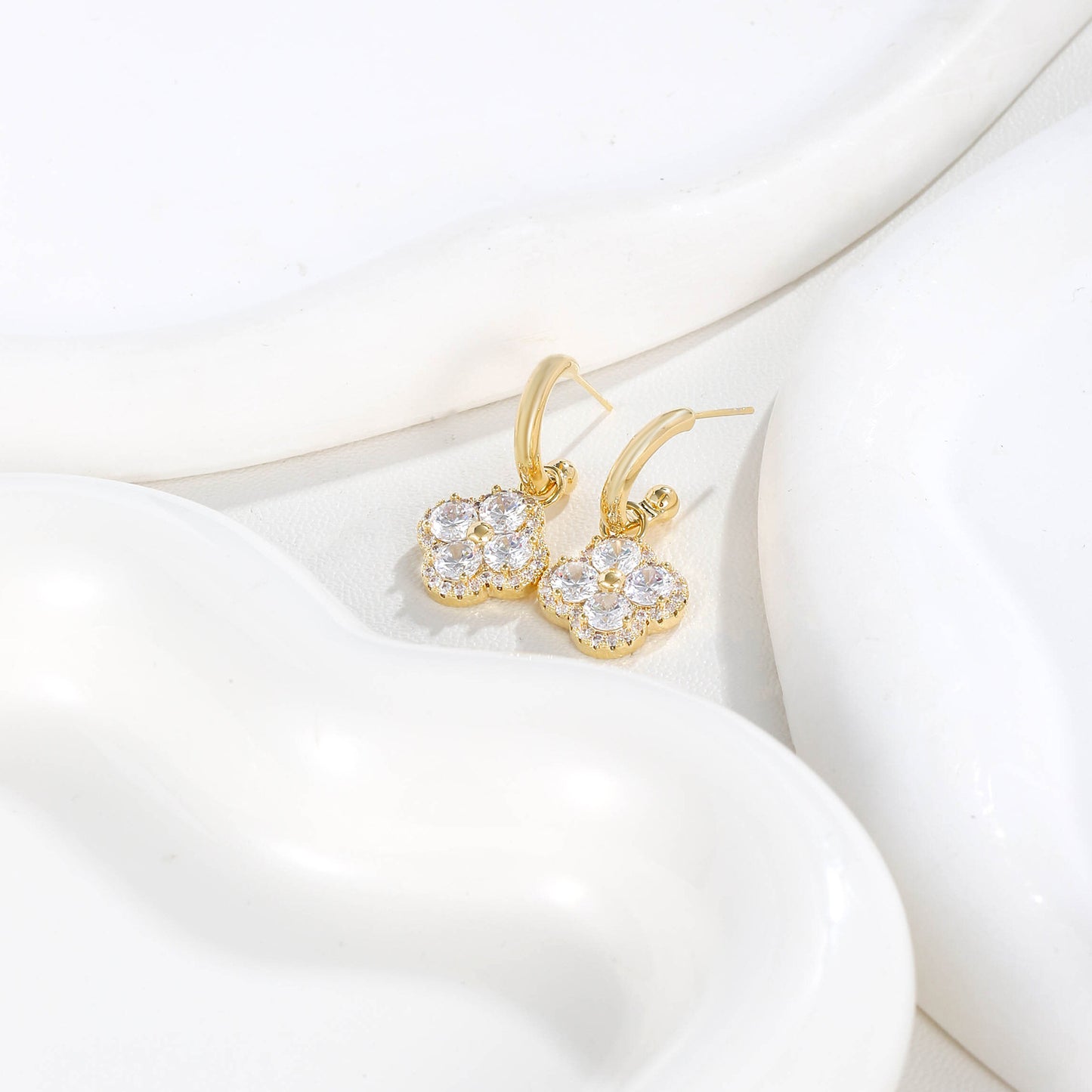 G&R Super Shiny Elegant Earrings925Silver Needle Fashionable Elegant Earrings for Women