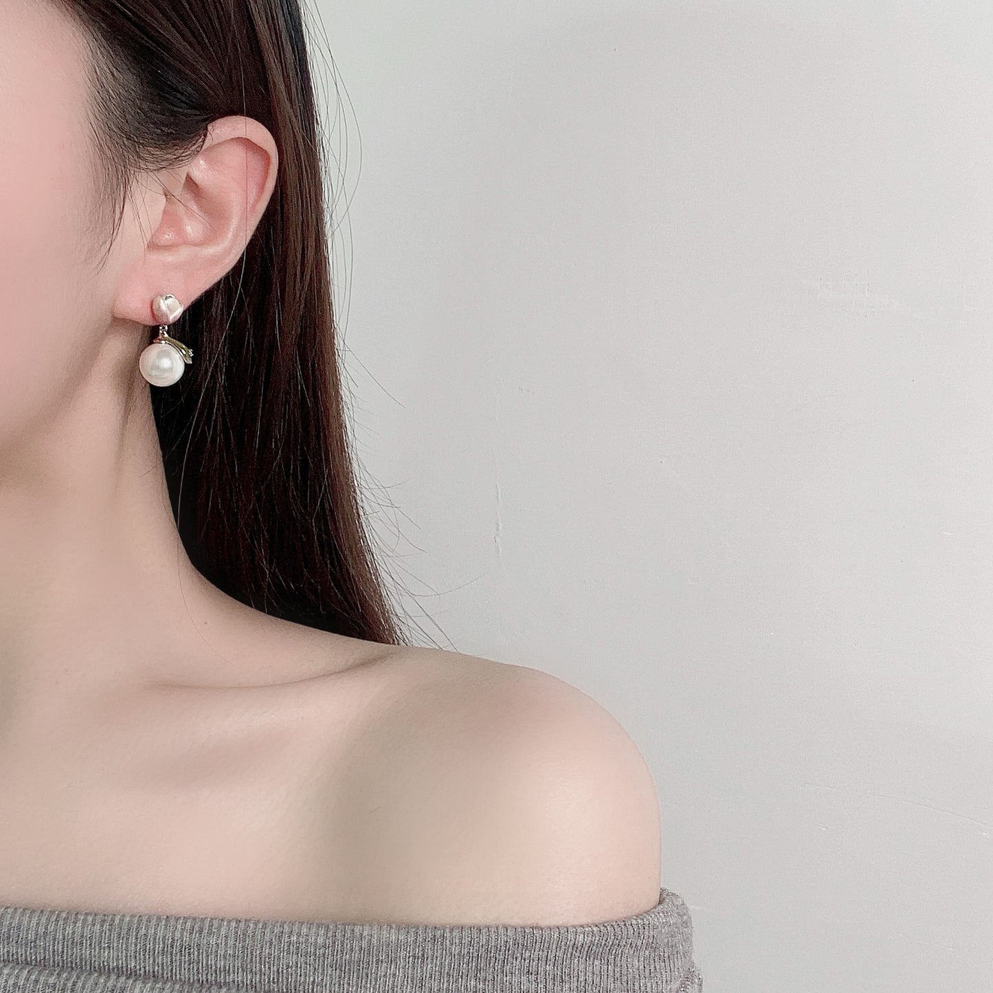 G&R Pearl Earrings Studs925Silver Needle Earrings High-end Earrings