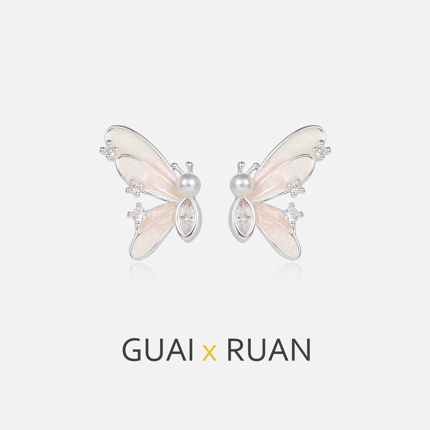 G&R Butterfly Fairy Earrings Fashionable and Elegant Ear Jewelry925Silver pin earrings
