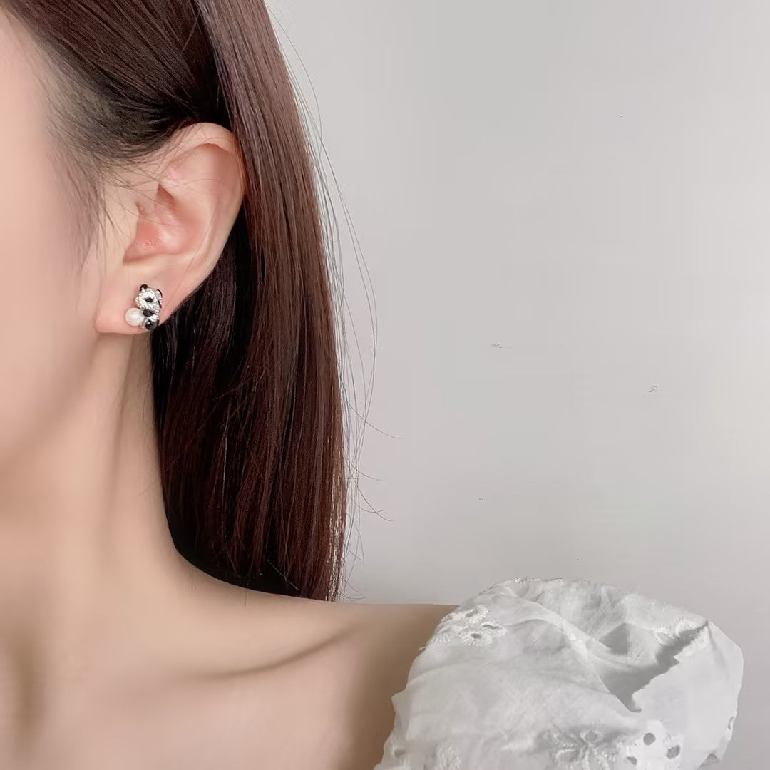 G&R Cute Panda Earrings925Silver