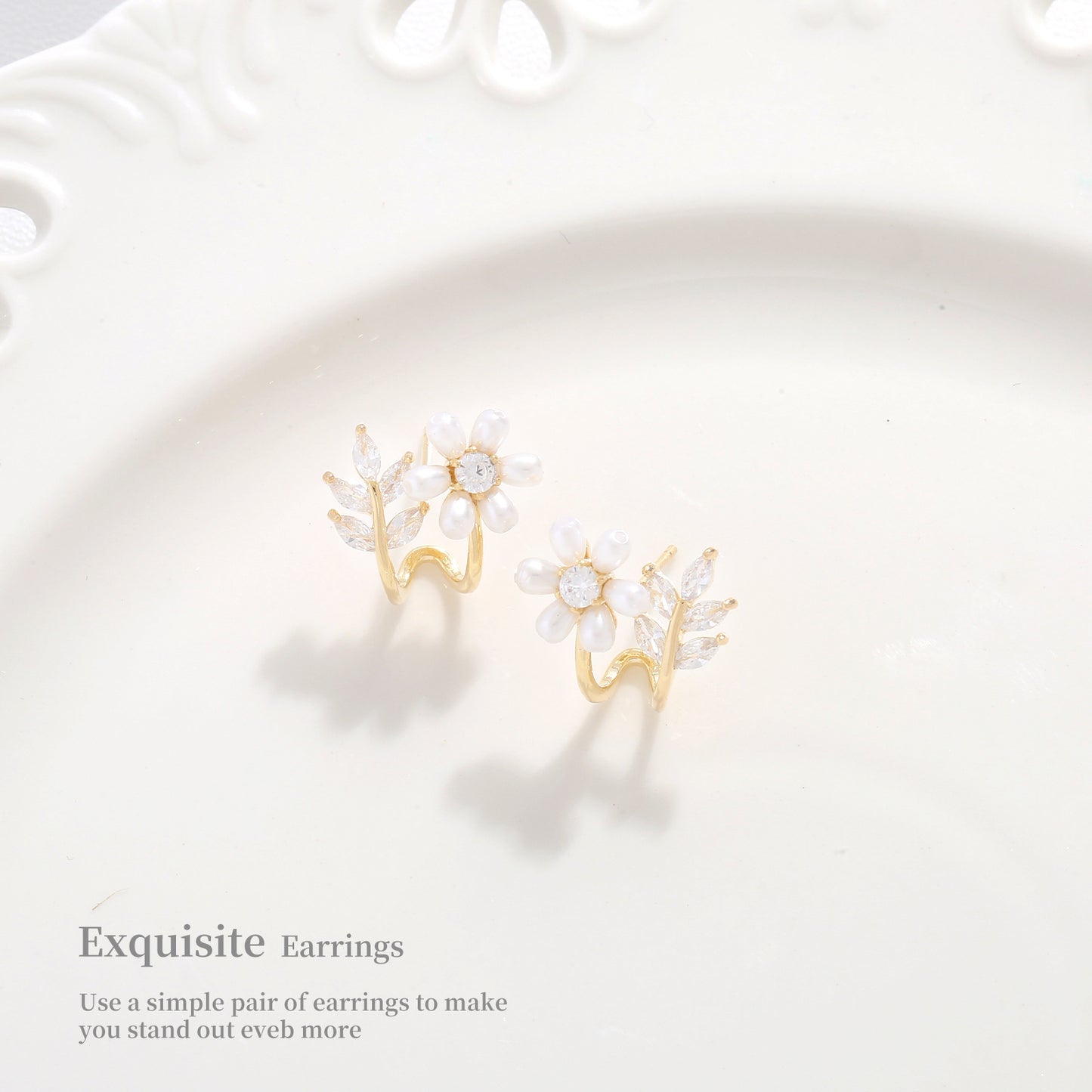 G&R Artistic Style Pearl Earrings925Summer Silver Needle Anti-Allergy Earrings for Women