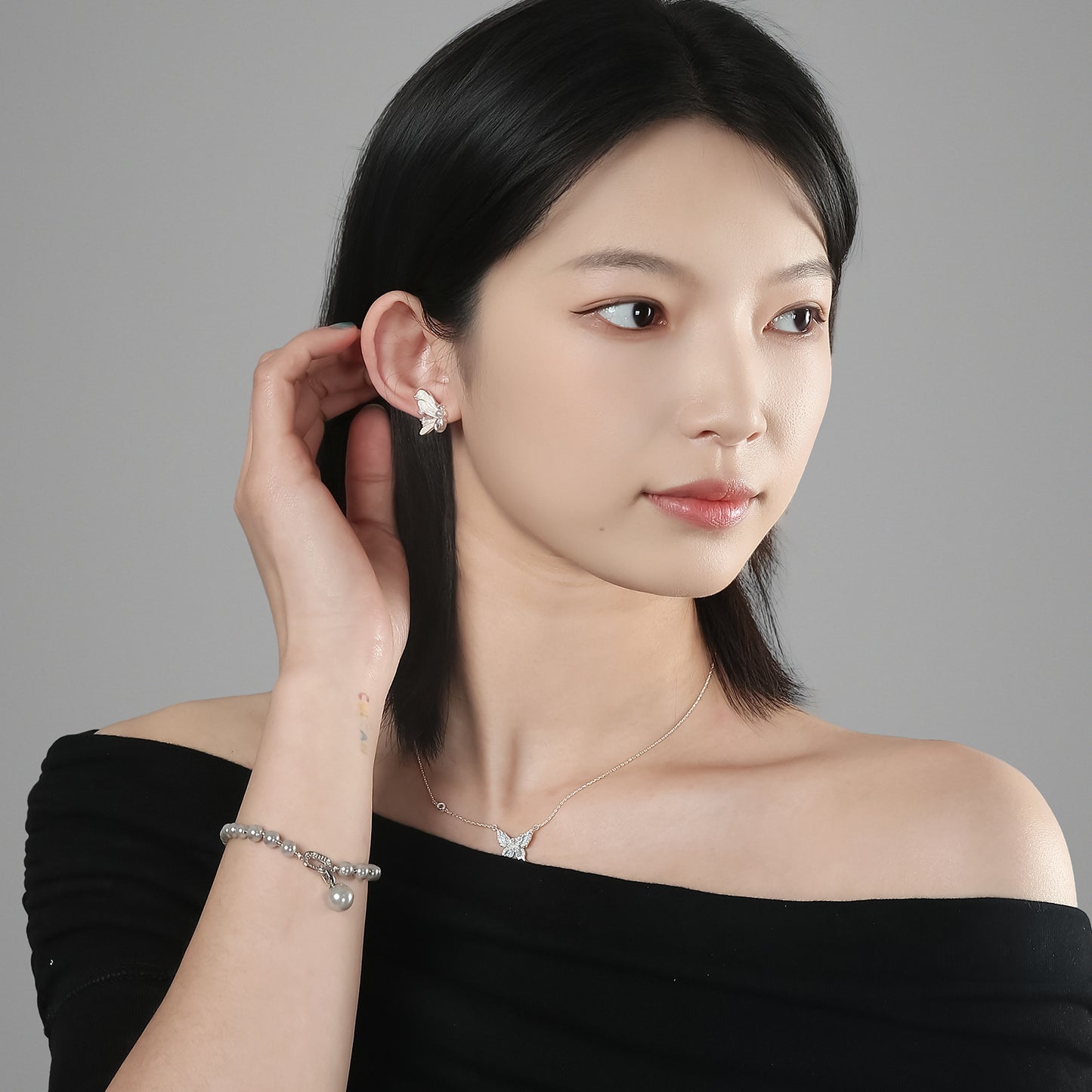G&R Butterfly Fairy Earrings Fashionable and Elegant Ear Jewelry925Silver pin earrings