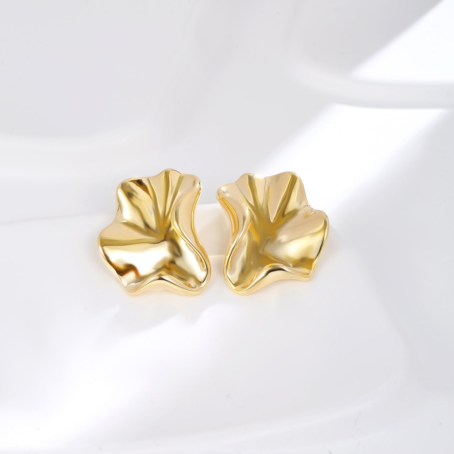 G&R Irregular Concave-Convex Metal ins Ear Studs925Silver earrings are light luxury and high-end