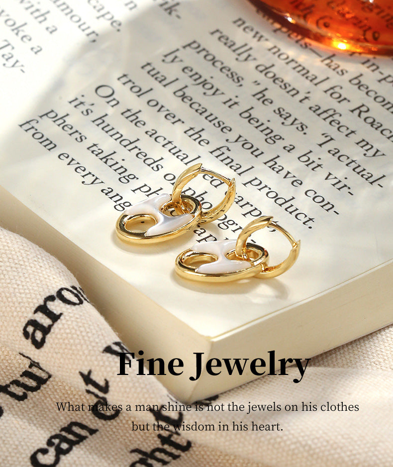 G&R Eardrops925Silver Ear Buckle Commuting Earrings Niche High-End Feel Earrings