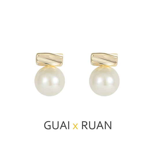 G&R Light Luxury Style Earrings925Silver Needle Earrings Niche High-End Feel Earrings