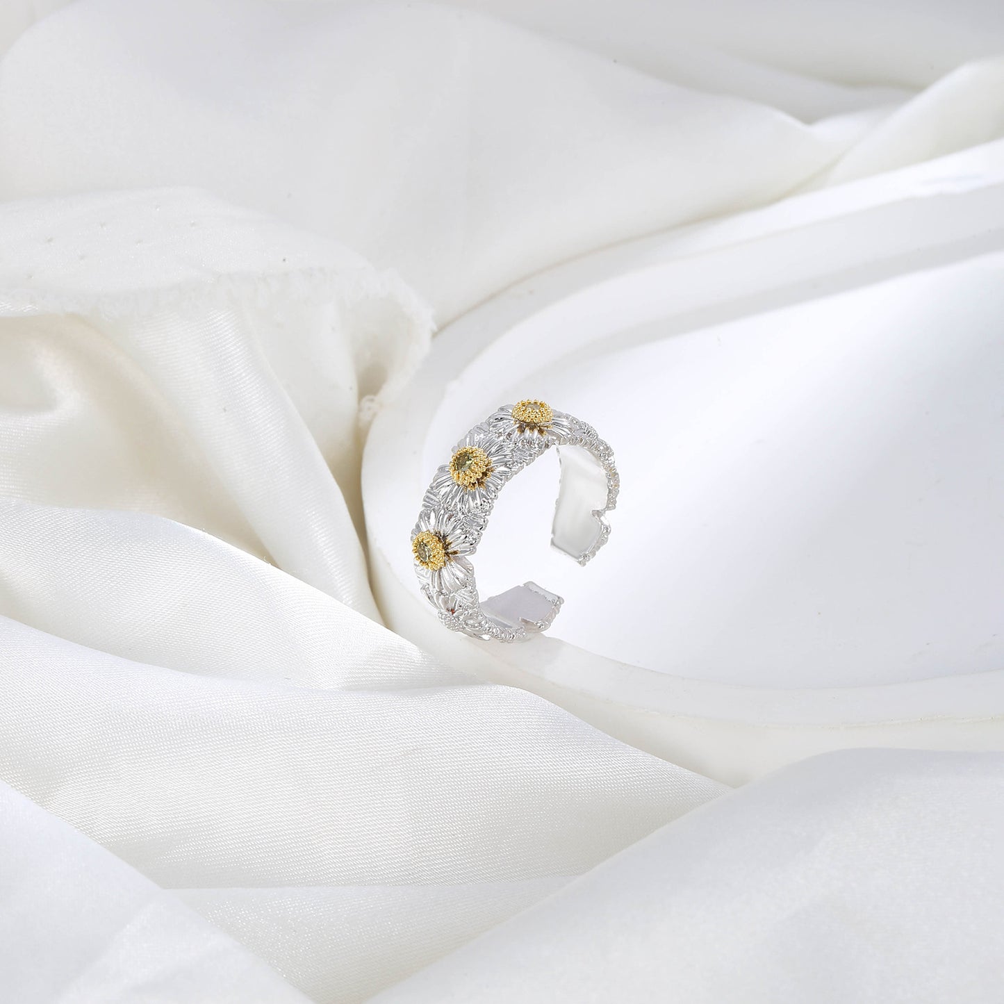 G&R Forest Style Fresh Little Daisy925Silver ring