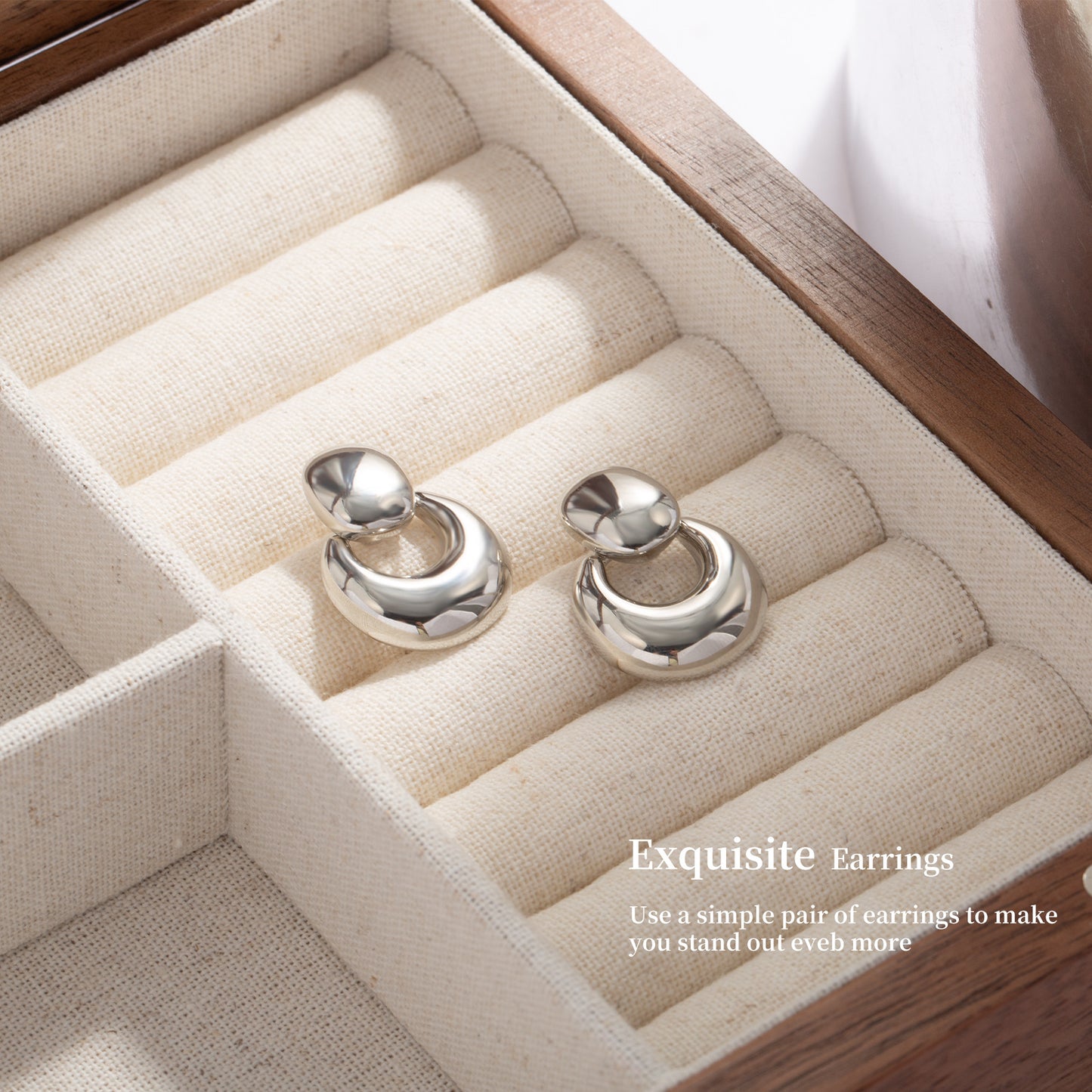 G&R Minimalist Metal Stud Earrings Simple Ear Jewelry925Advanced Sense