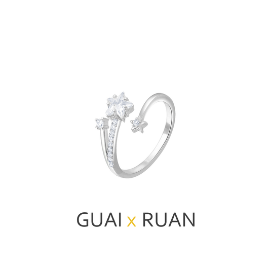 G&R Adjustable Open Ring Non-Fading Personality Ring925Silver Index Finger Ring