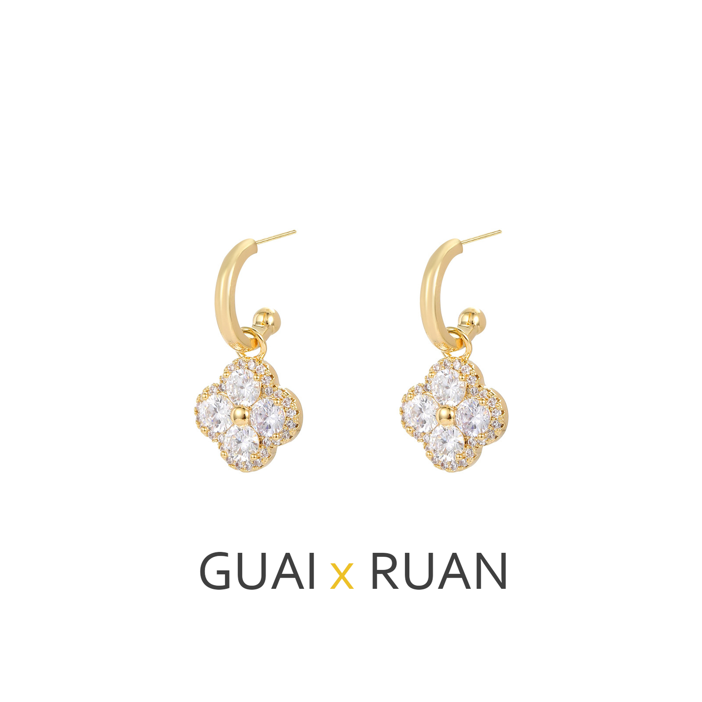 G&R Super Shiny Elegant Earrings925Silver Needle Fashionable Elegant Earrings for Women