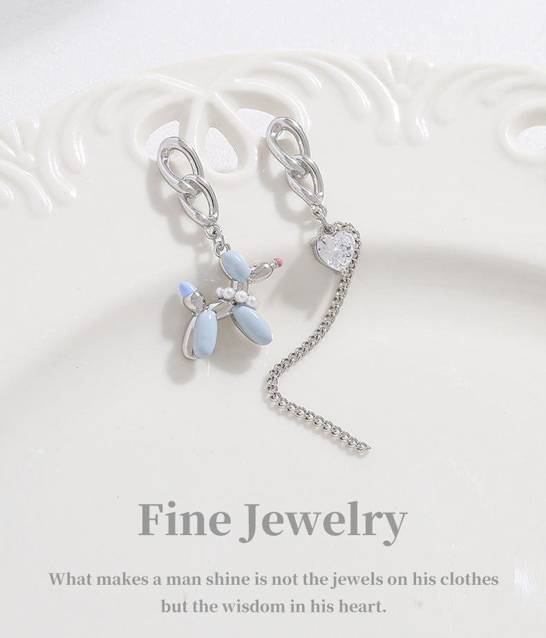 G&R Unique Puppy925Pure Silver Earrings Elegant Oil Drop Earrings