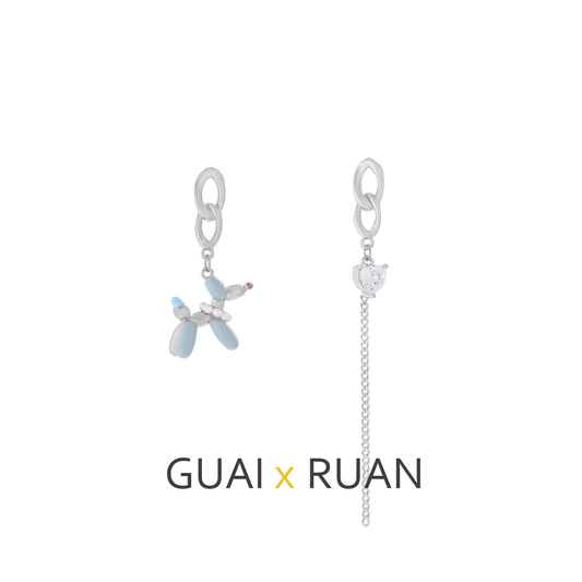 G&R Unique Puppy925Pure Silver Earrings Elegant Oil Drop Earrings