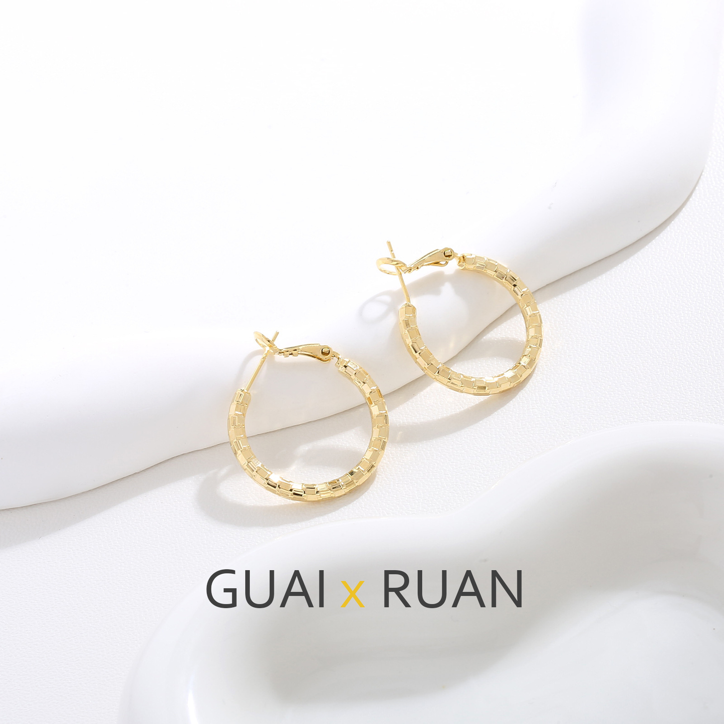 G&R Circle Earrings for Women, Light Luxury Design925Silver C Hoop Earrings