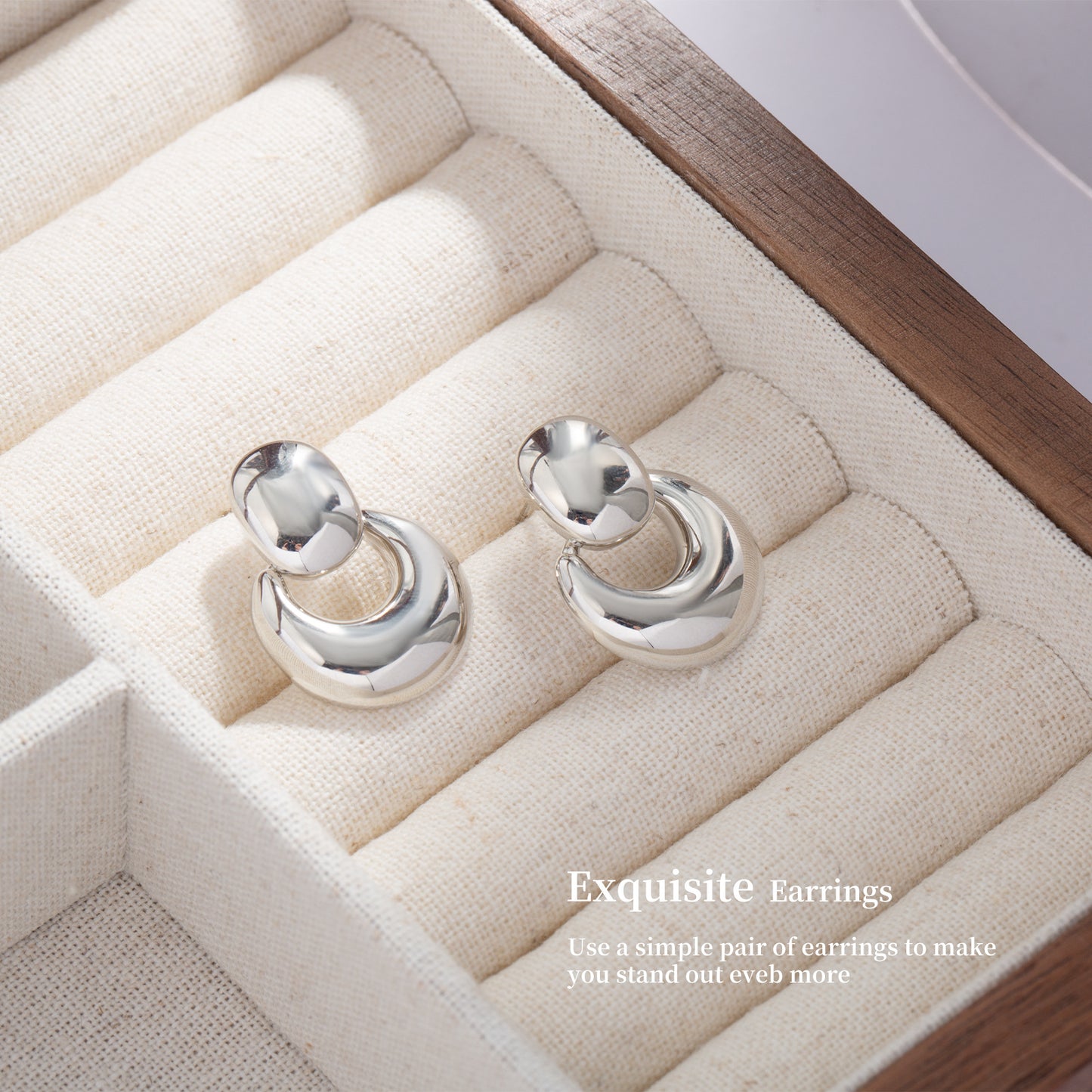 G&R Minimalist Metal Stud Earrings Simple Ear Jewelry925Advanced Sense