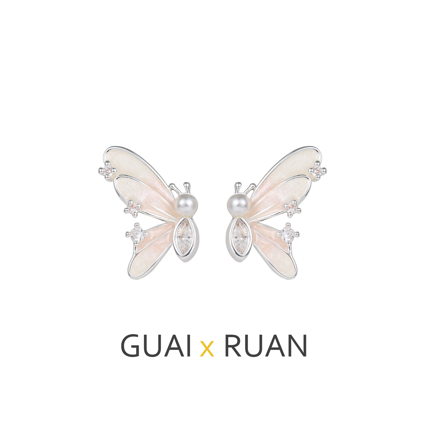 G&R Butterfly Fairy Earrings Fashionable and Elegant Ear Jewelry925Silver pin earrings