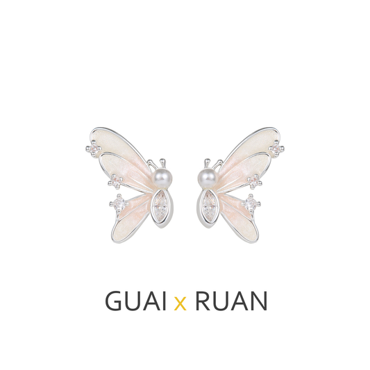 G&R Butterfly Fairy Earrings Fashionable and Elegant Ear Jewelry925Silver pin earrings