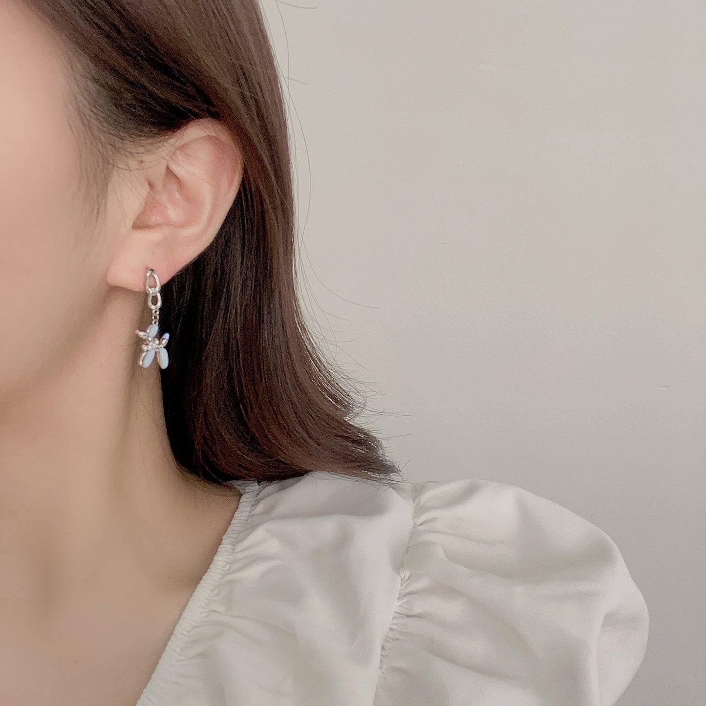 G&R Unique Puppy925Pure Silver Earrings Elegant Oil Drop Earrings