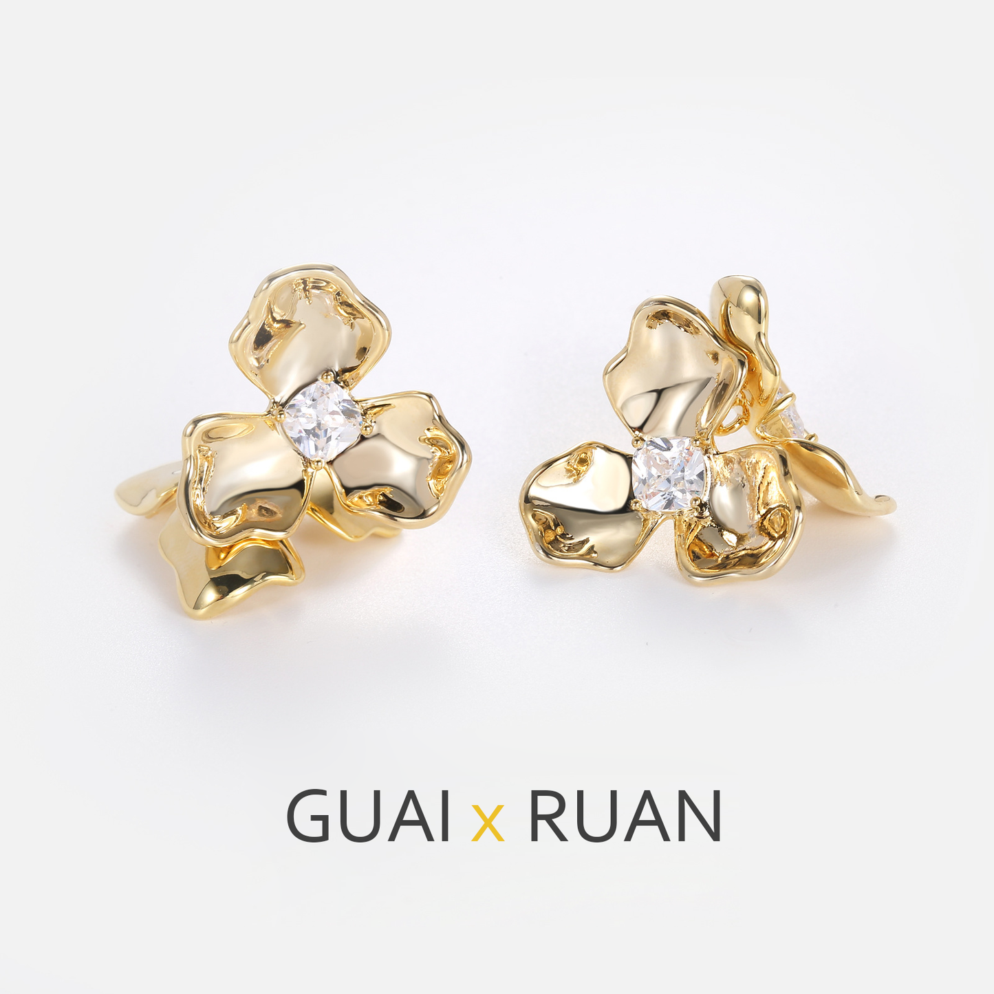 G&R Ear Studs925Silver Needle Fashionable Elegant Earrings Niche Earrings for Women