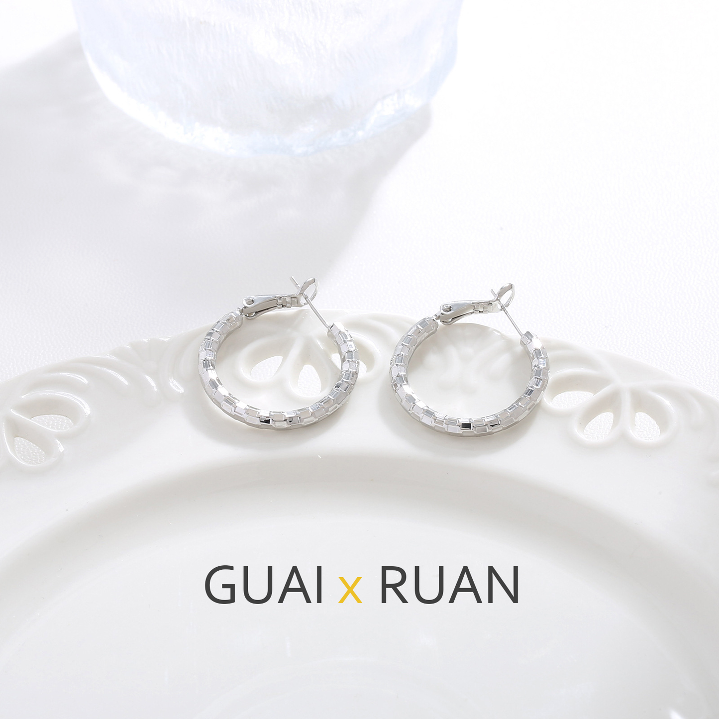 G&R Circle Earrings for Women, Light Luxury Design925Silver C Hoop Earrings