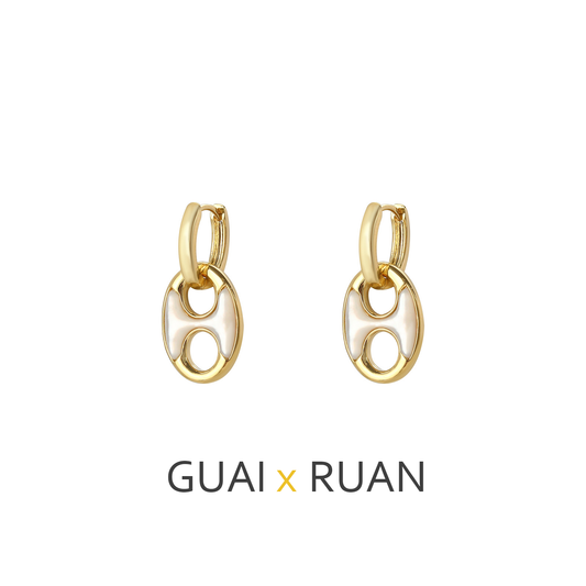 G&R Eardrops925Silver Ear Buckle Commuting Earrings Niche High-End Feel Earrings