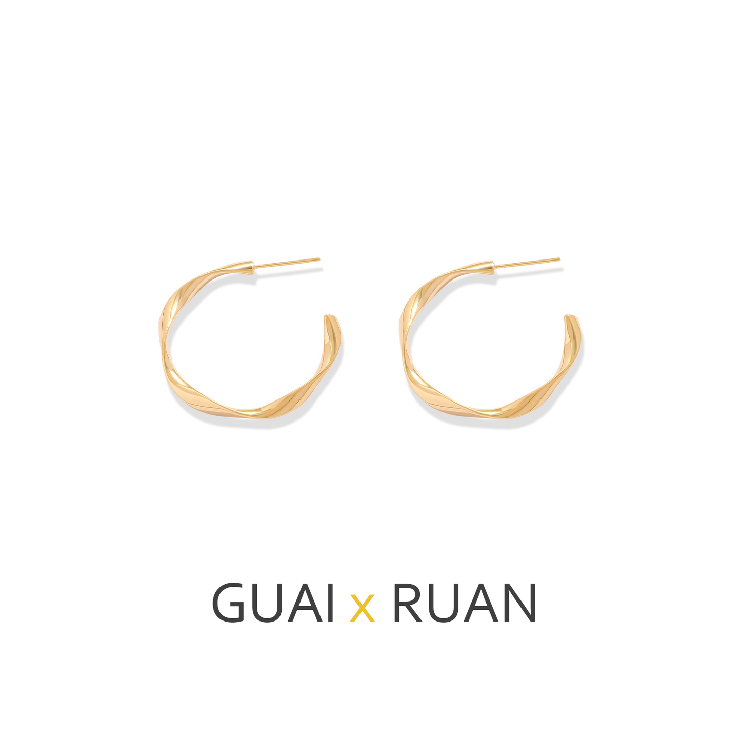 G&R Irregular Metal Stud Earrings925Silver Earrings with a Sense of Luxury and Sophistication ins Plain Hoop Earrings for Women