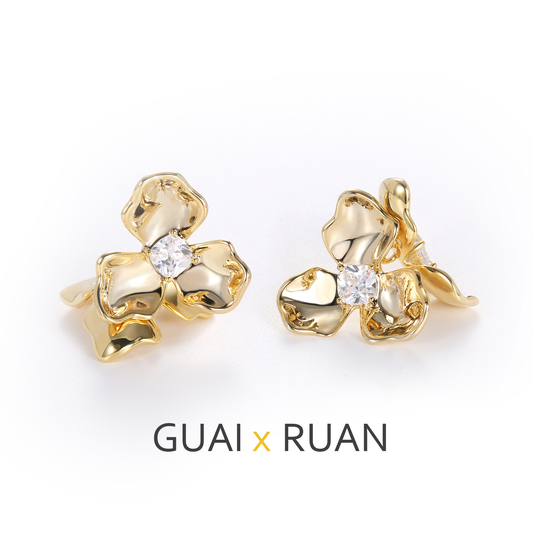 G&R Ear Studs925Silver Needle Fashionable Elegant Earrings Niche Earrings for Women