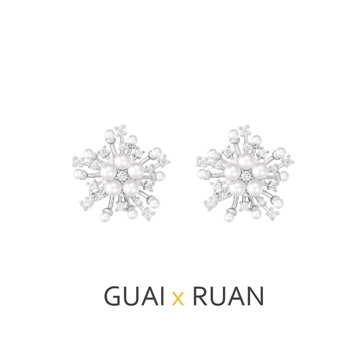 G&R Ear Studs925Silver Needle Pearl Earrings Niche High-end Women's Earrings