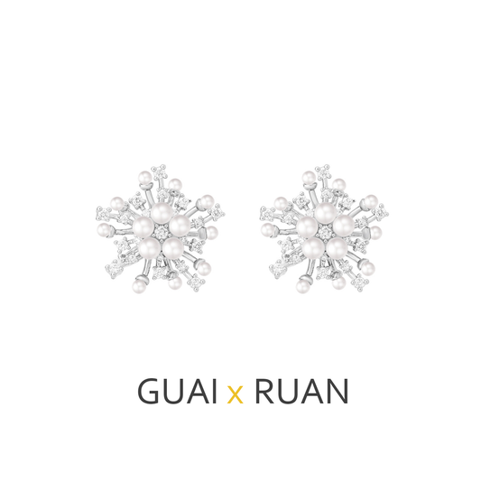 G&R Ear Studs925Silver Needle Pearl Earrings Niche High-end Women's Earrings