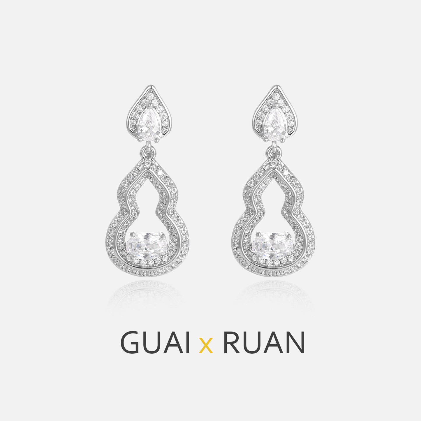 G&R Hollow Gourd Elegant Earrings Niche High-end Feel Earrings925Silver