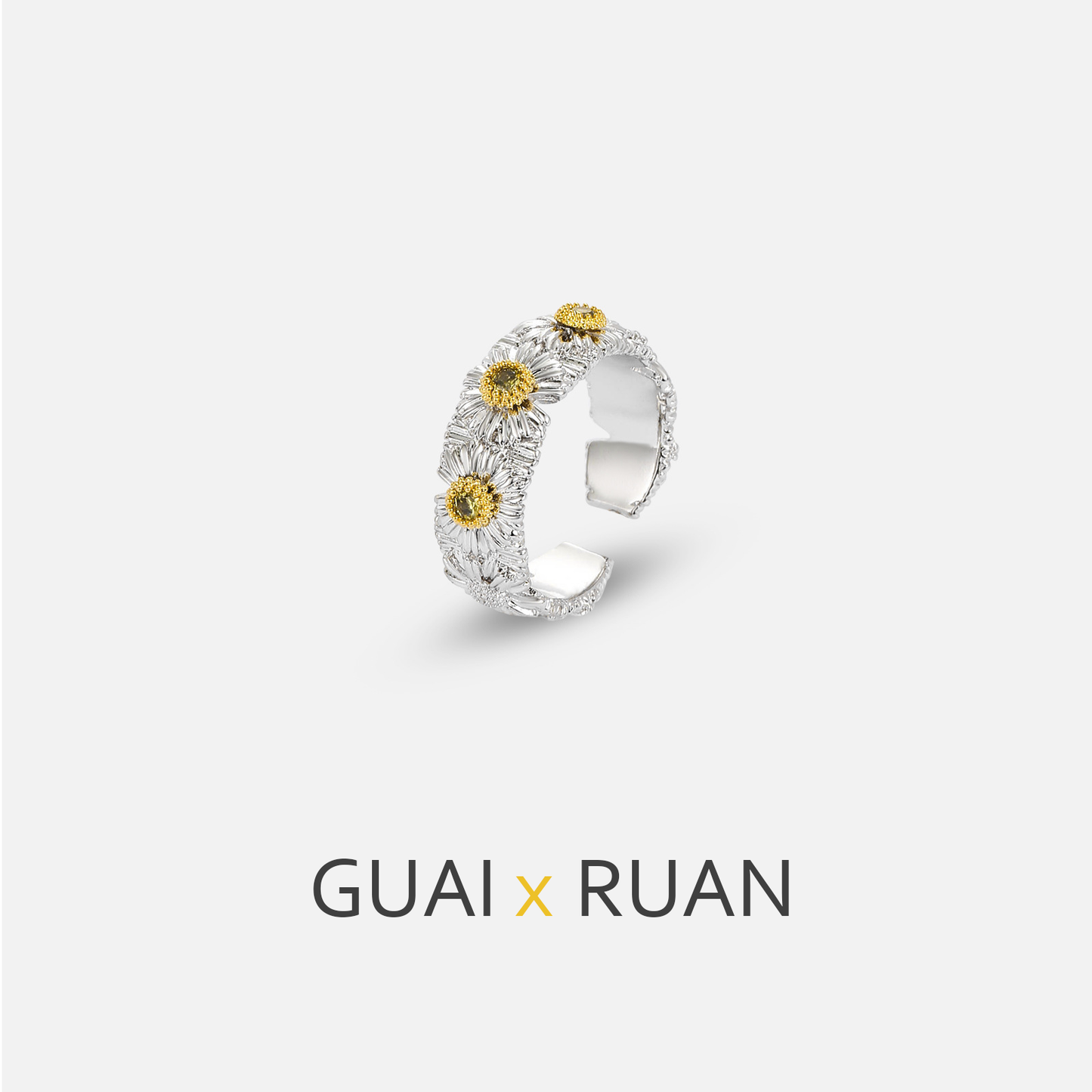 G&R Forest Style Fresh Little Daisy925Silver ring