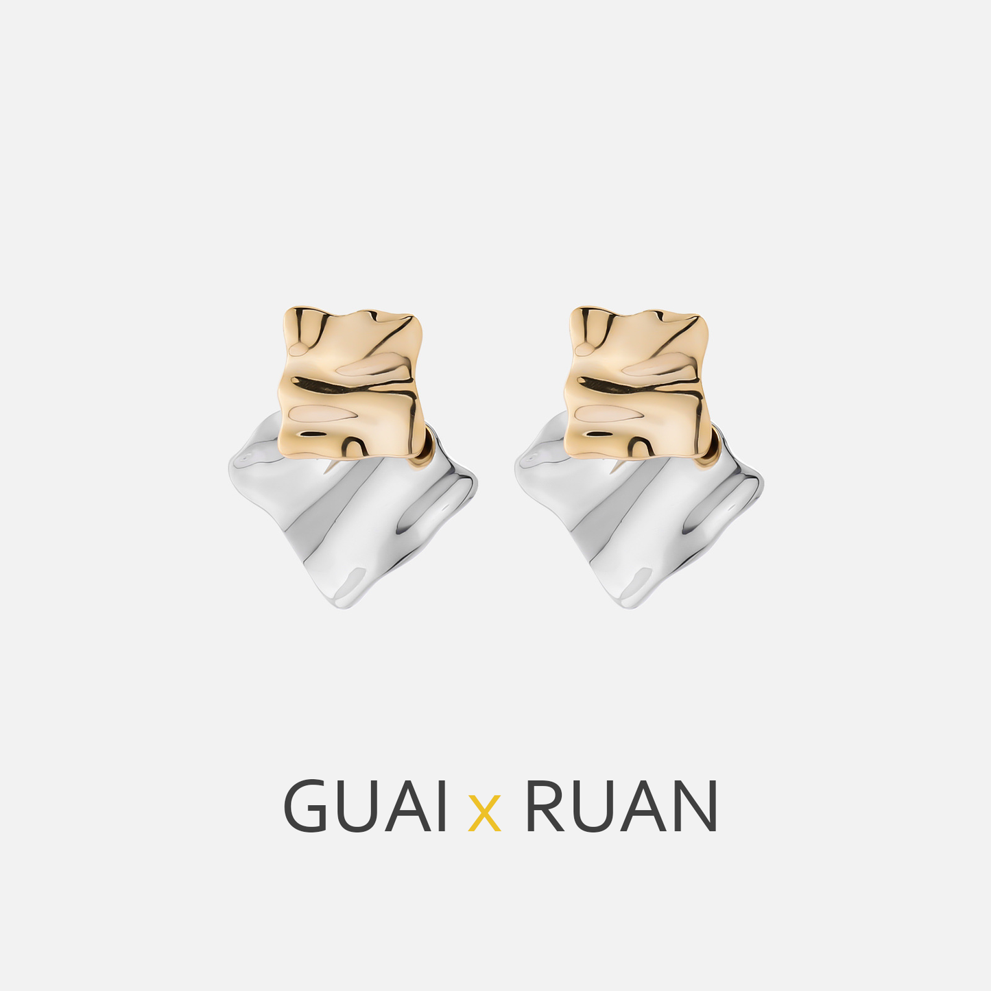 G&R Ear Studs925Silver Irregular Personality Niche Design Earrings