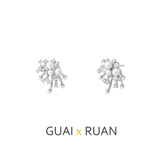 G&R Original Design Earrings925Silver Brilliant Nebula