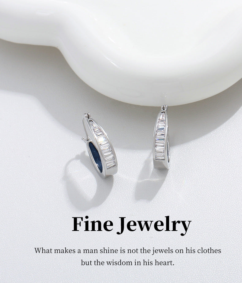 G&R Denim Blue Oil Drop Earrings S925Silver