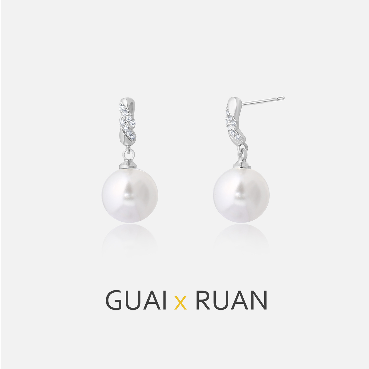 G&R Pearl Small Earrings Design Sense Studs Light Luxury High-end Earrings for Women925Silver