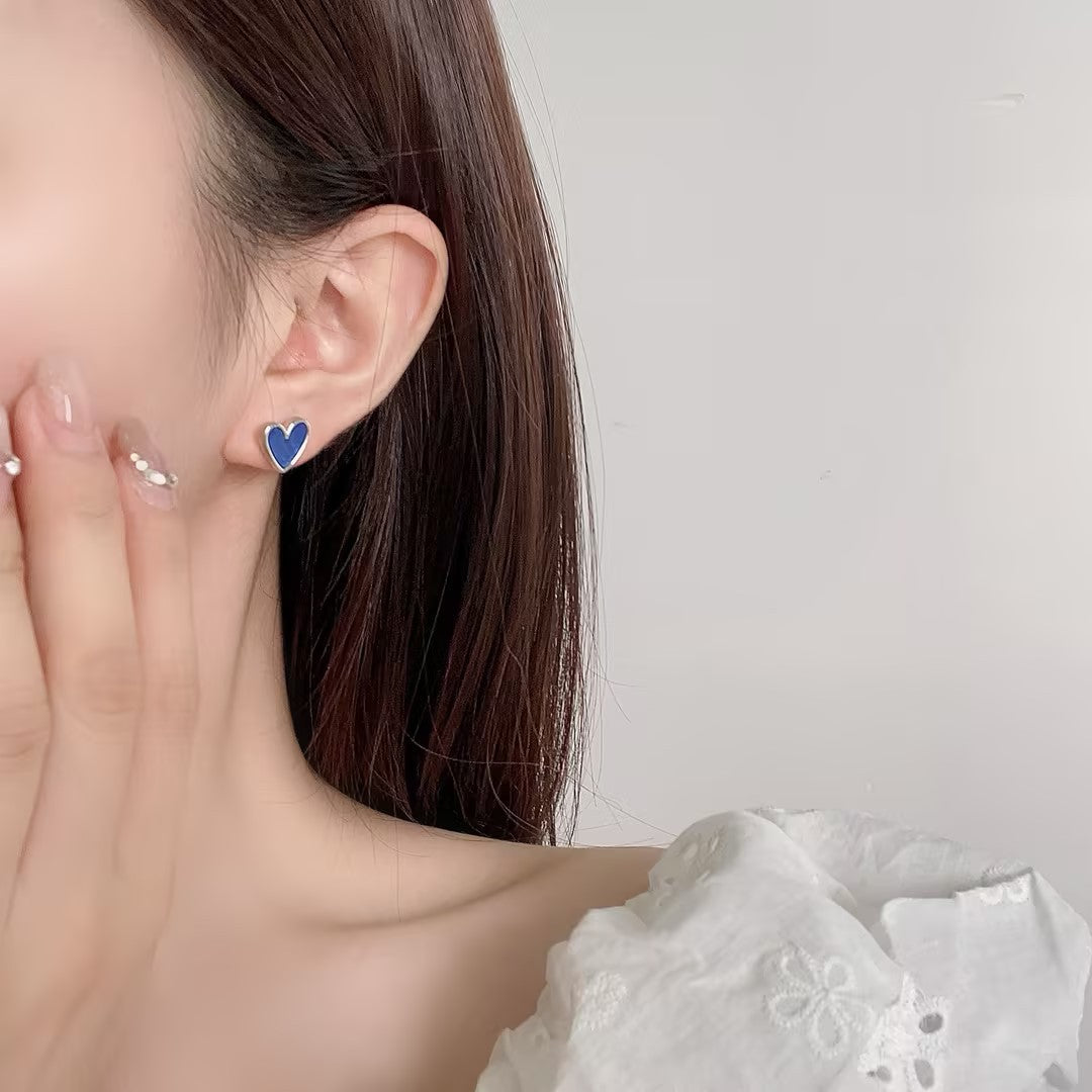 G&R Klein Blue Heart Earrings925Silver
