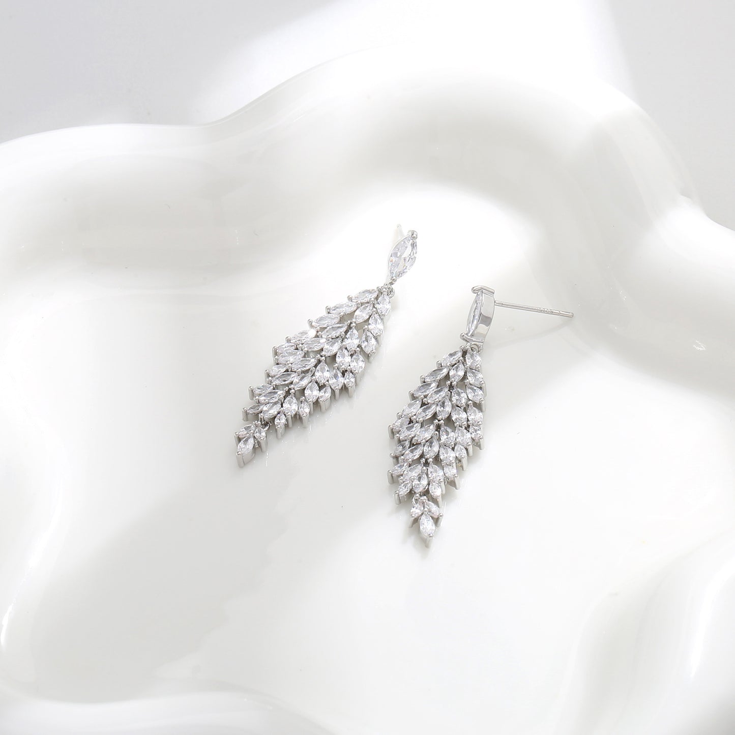 G&R Chanel Style Zirconia Sterling Silver Earrings Niche Light Luxury925Silver