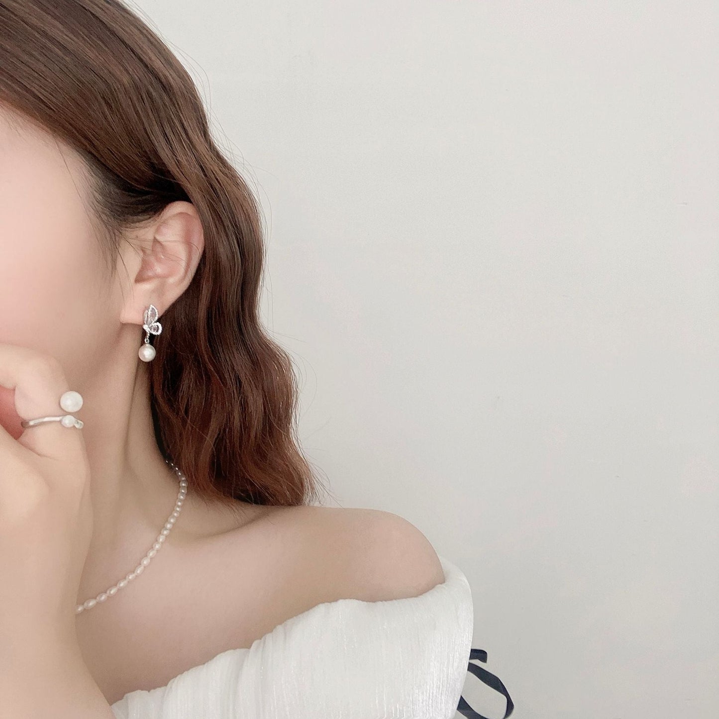 G&R Butterfly Wing Earrings Light Luxury925Silver High-End Feel