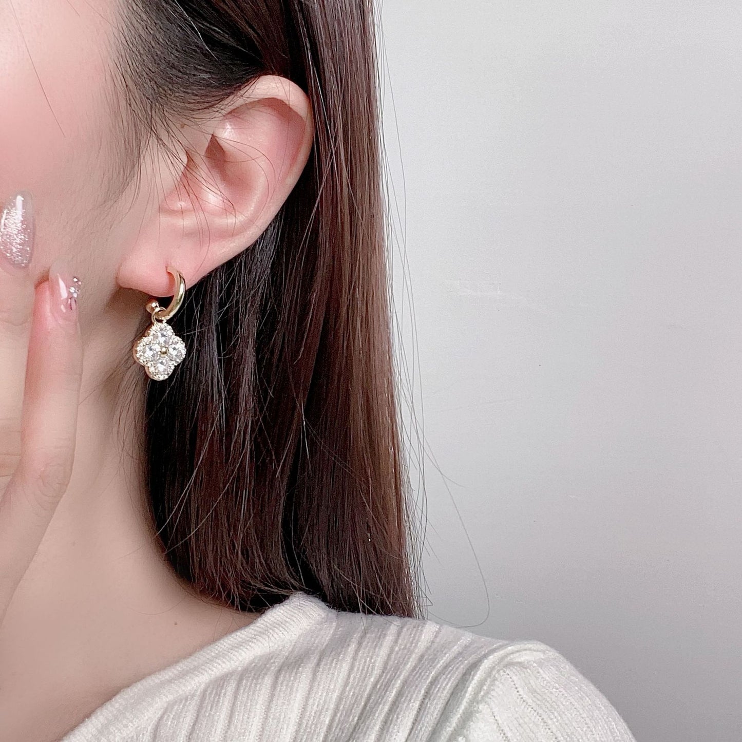 G&R Super Shiny Elegant Earrings925Silver Needle Fashionable Elegant Earrings for Women