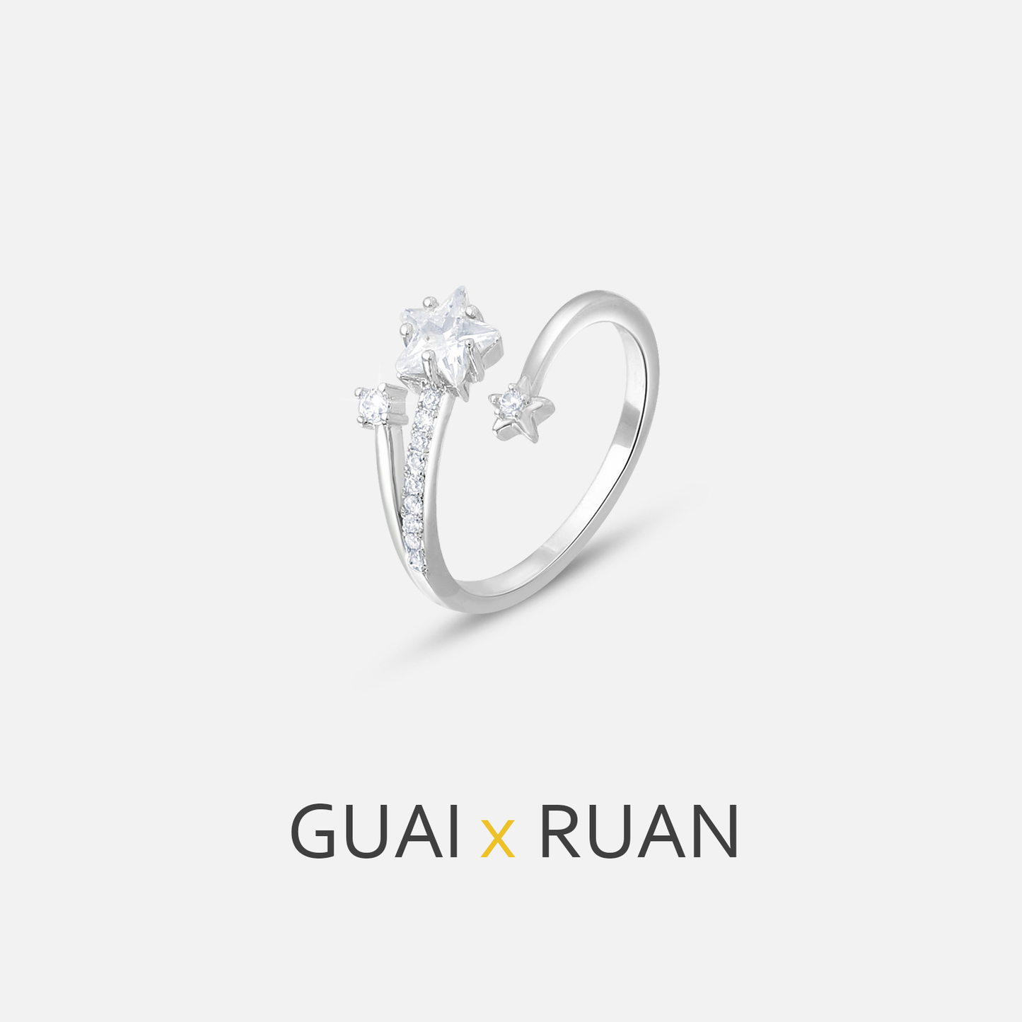 G&R Adjustable Open Ring Non-Fading Personality Ring925Silver Index Finger Ring