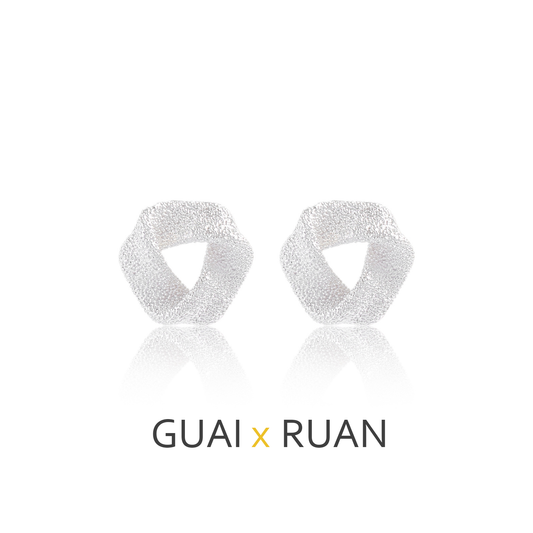 G&R Minimalist Style Triangle Pure Silver Earrings for Women s925Silver