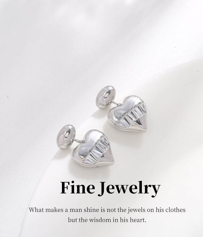G&R Sweet Cool Style Earrings925Silver Zirconia Earrings