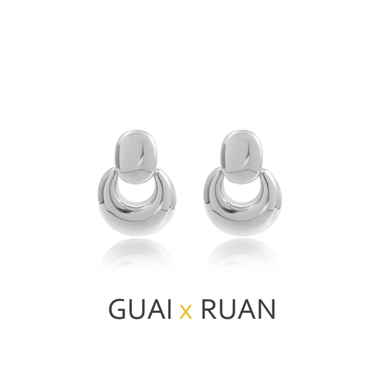 G&R Minimalist Metal Stud Earrings Simple Ear Jewelry925Advanced Sense