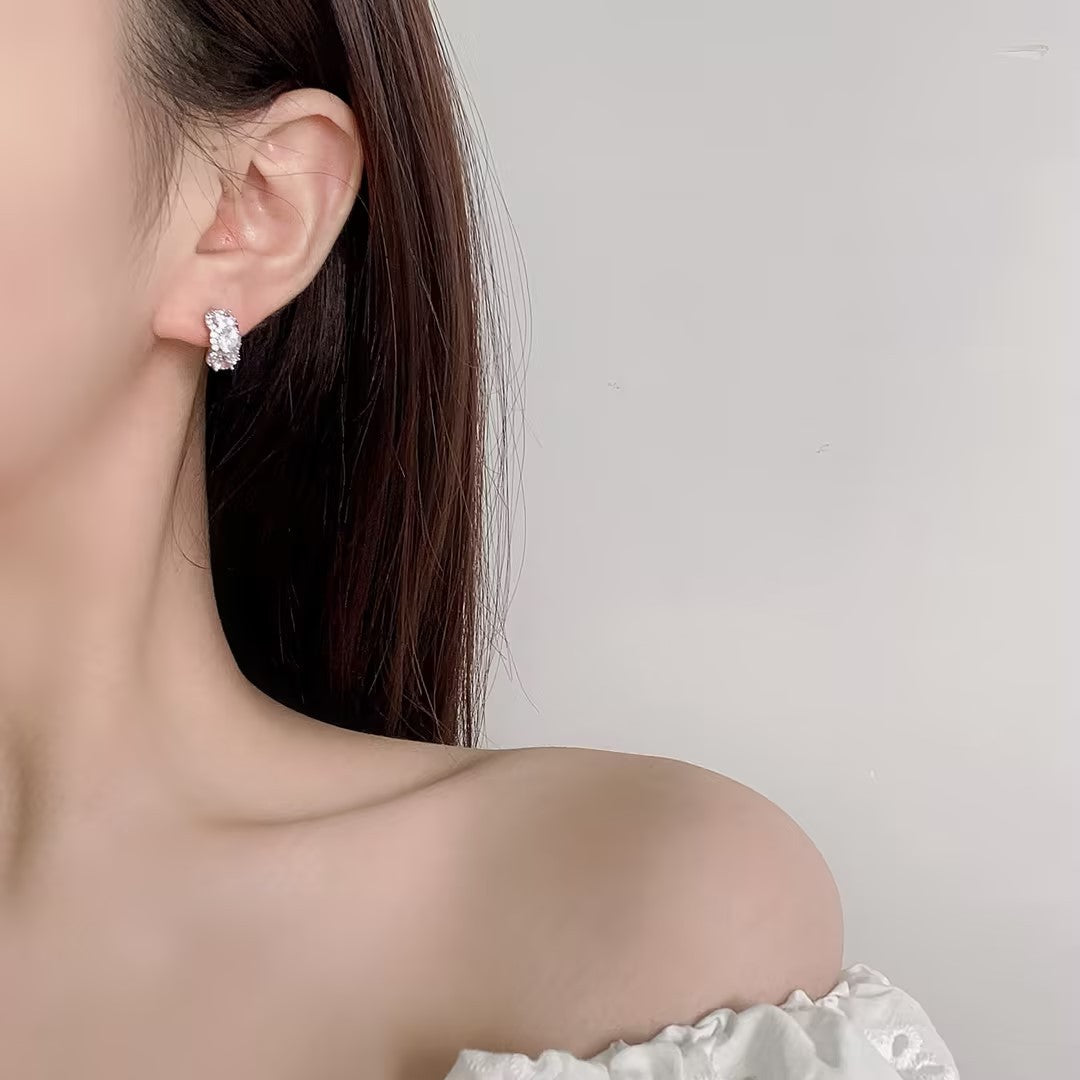 G&R Light Luxury Fashion925Silver Stud Earrings Simple Ear Jewelry