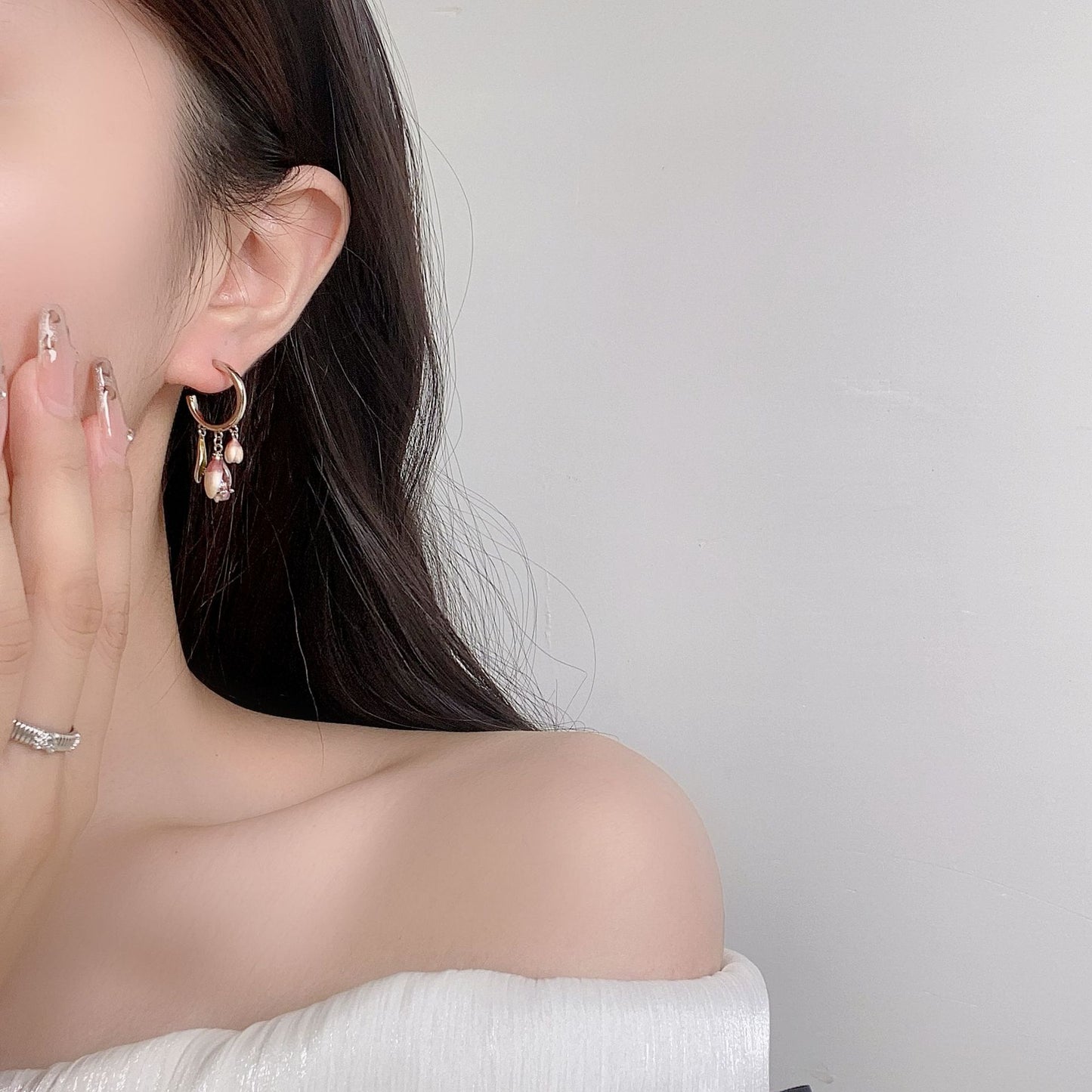 G&R Pink Tulip Earrings with a Sense of Sophistication925Silver Earrings Women
