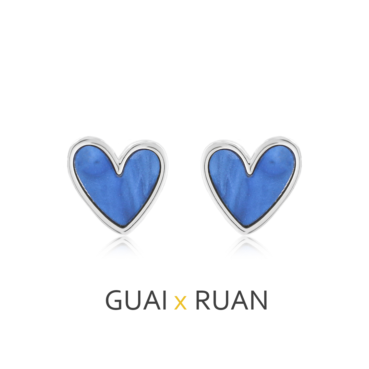 G&R Klein Blue Heart Earrings925Silver