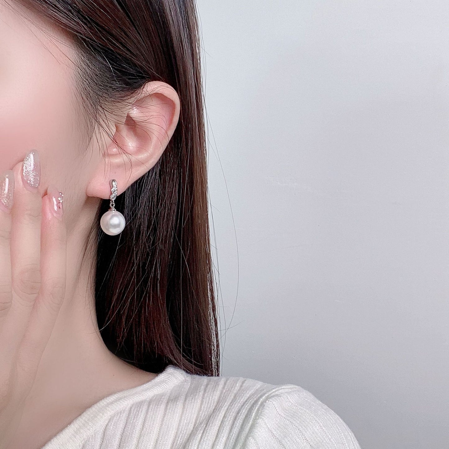 G&R Pearl Small Earrings Design Sense Studs Light Luxury High-end Earrings for Women925Silver