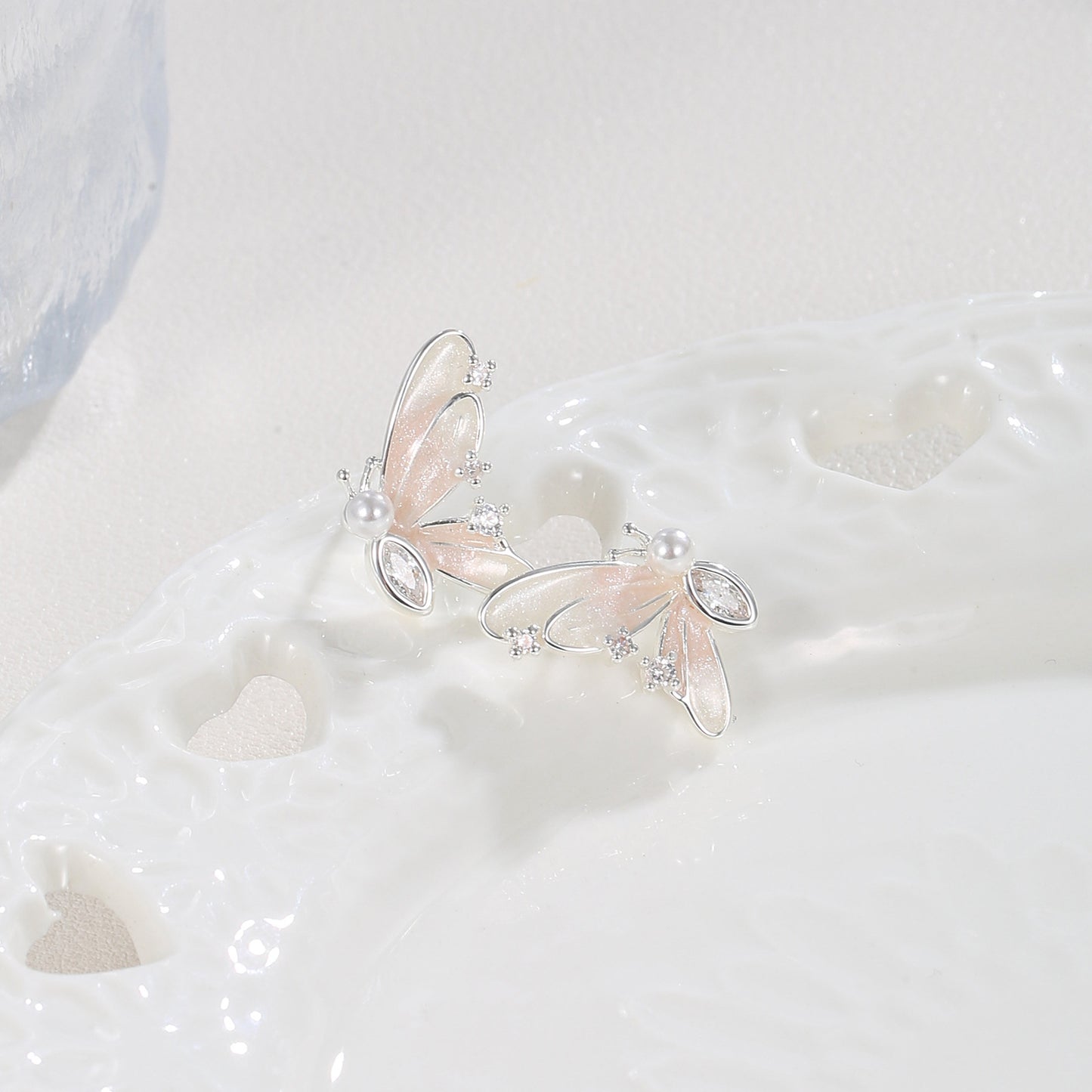 G&R Butterfly Fairy Earrings Fashionable and Elegant Ear Jewelry925Silver pin earrings